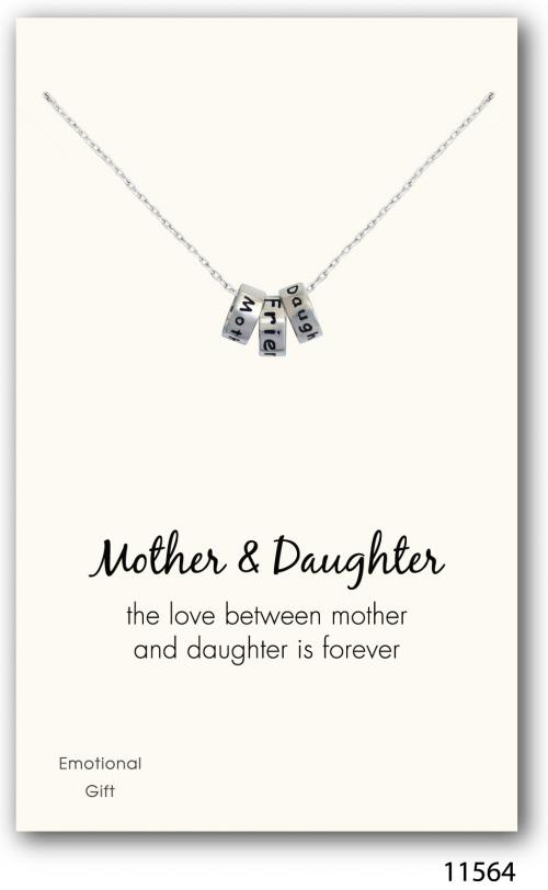 Mother&Daughter =friends silver pendant